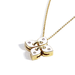 Roberto Coin Venetian Princess Filo White Enamel Flower Necklace