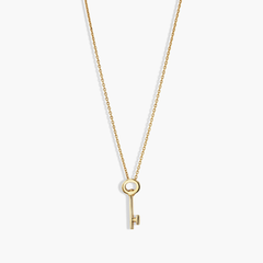 Roberto Coin Tiny Treasures Yellow Gold Key Pendant Necklace