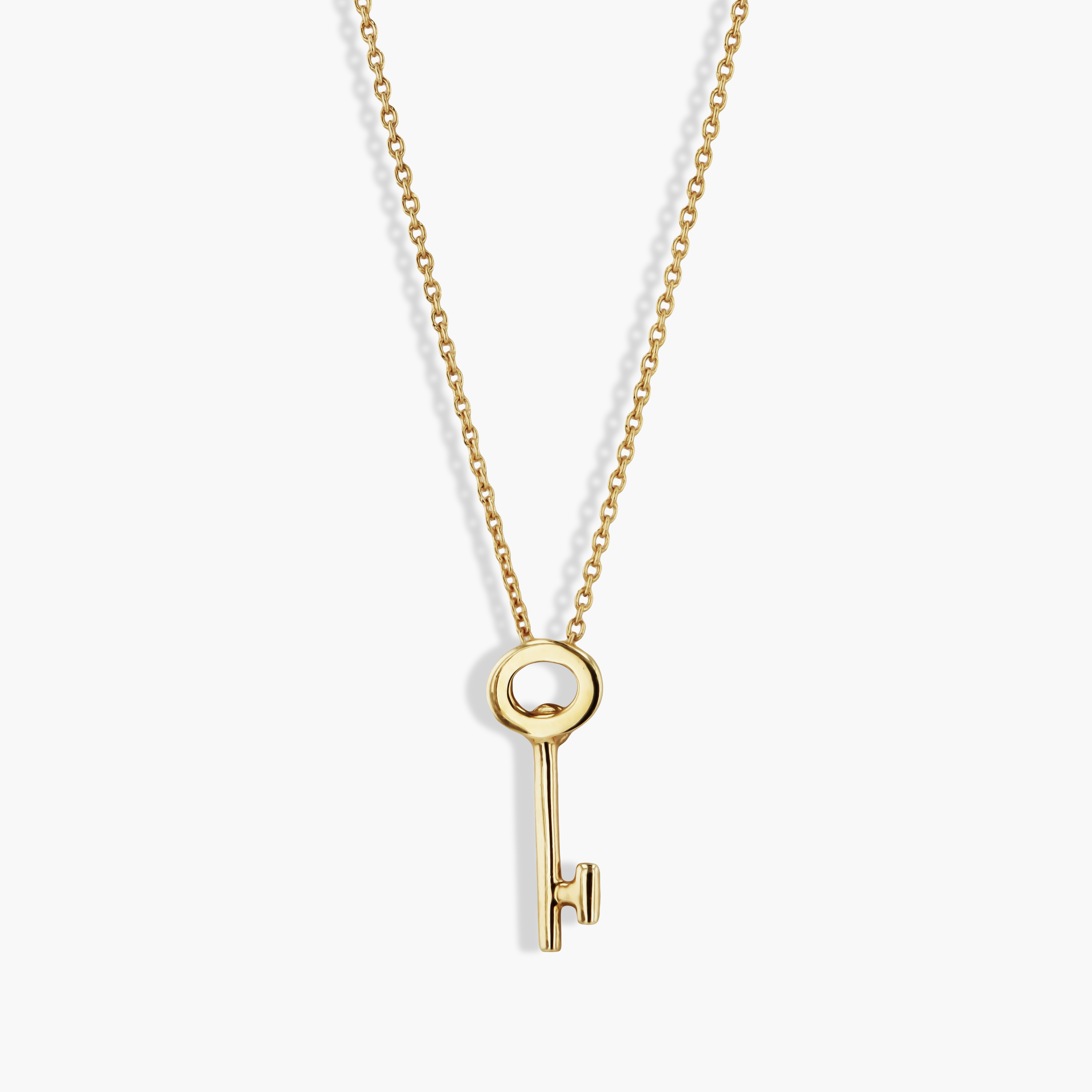 Roberto Coin Tiny Treasures Yellow Gold Key Pendant Necklace