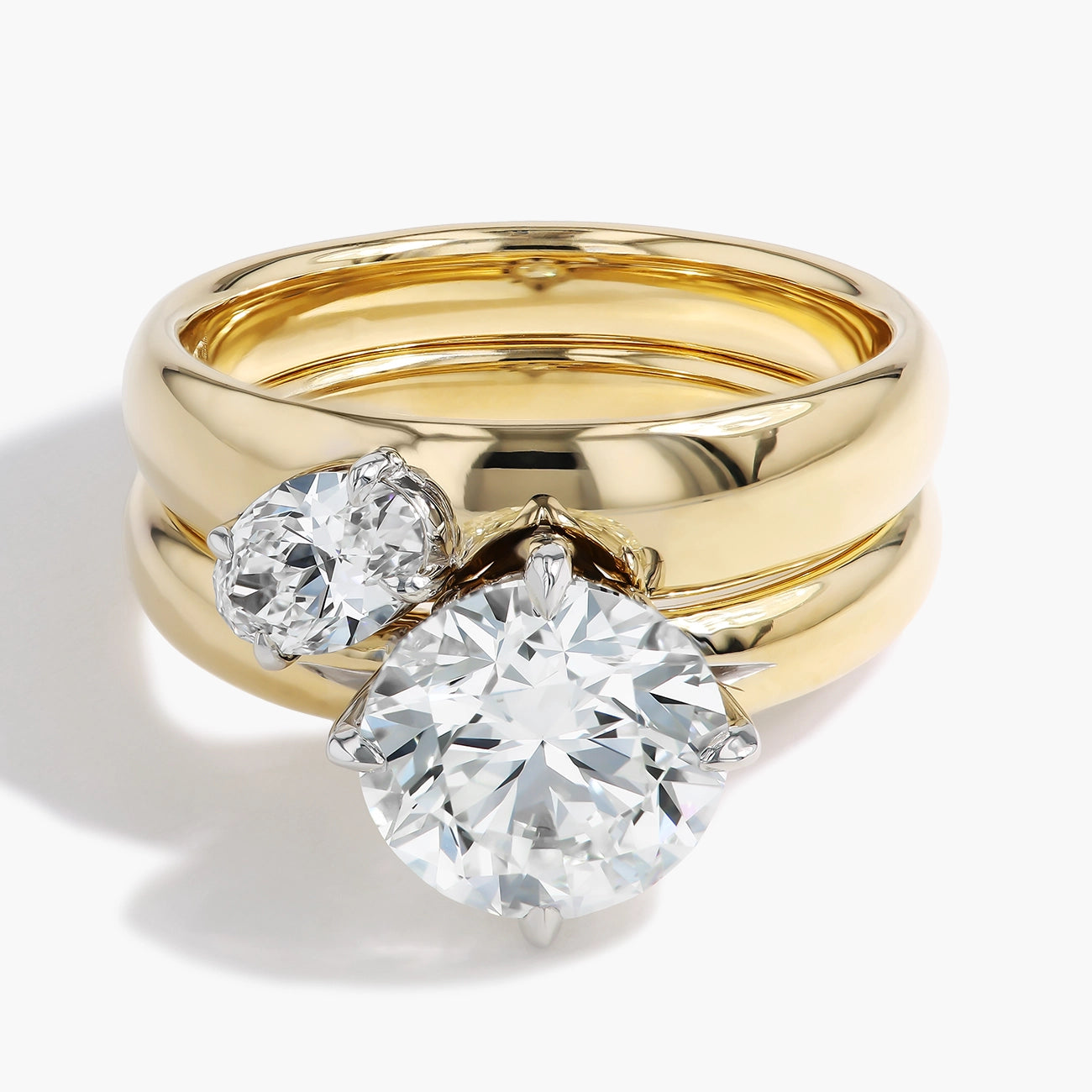 Botswana Two-From-One Engagement Ring Set