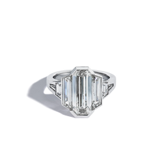Robert Pelliccia Soft White Elongated Emerald Cut Ring