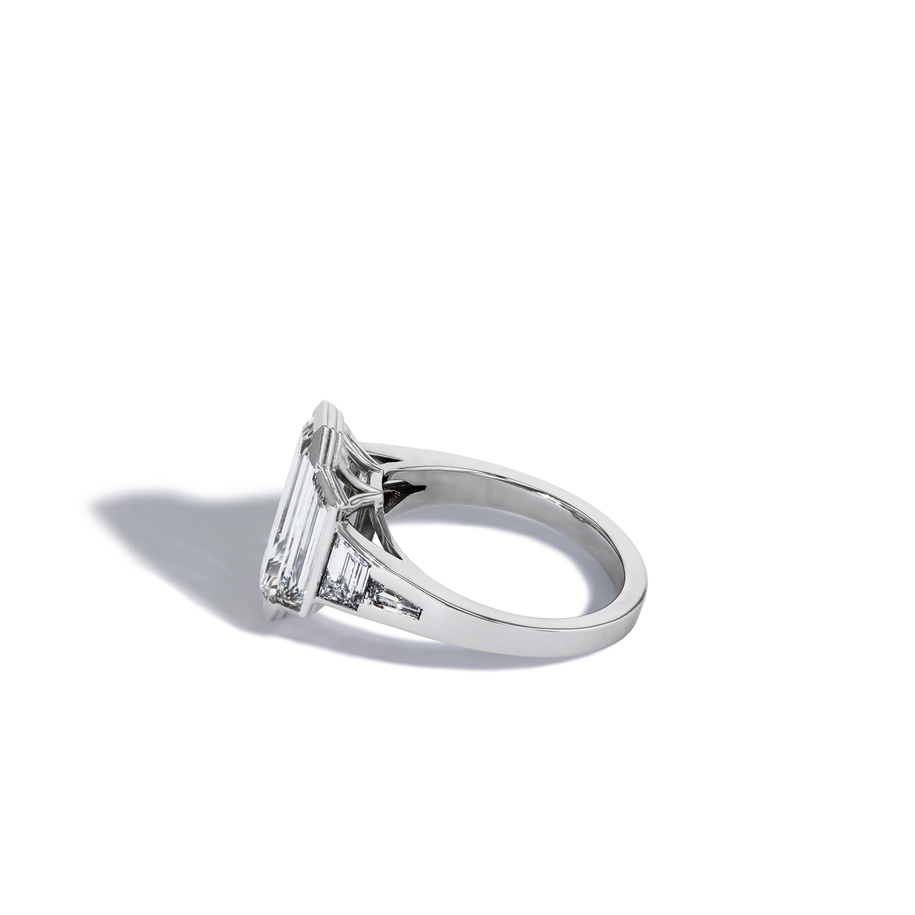 Robert Pelliccia Soft White Elongated Emerald Cut Ring