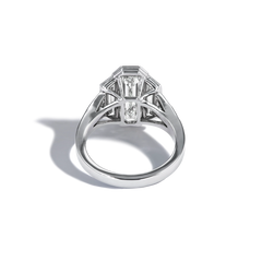 Robert Pelliccia Soft White Elongated Emerald Cut Ring