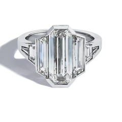 Robert Pelliccia Soft White Elongated Emerald Cut Ring
