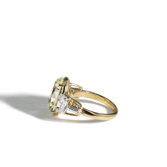 Robert Pelliccia 5 Carat Light Yellow Oval Engagement Ring