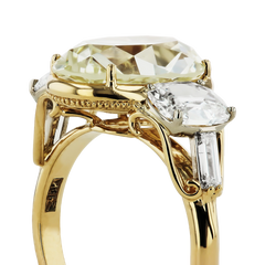 Robert Pelliccia 5 Carat Light Yellow Oval Engagement Ring