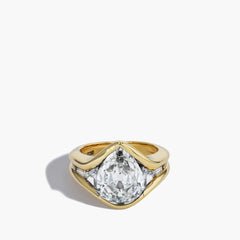 Robert Pelliccia Pear-Shaped Diamond Sculptural Engagement Ring