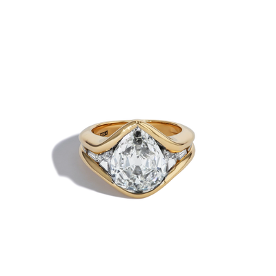 Robert Pelliccia Pear-Shaped Diamond Sculptural Engagement Ring - Robert Pelliccia product