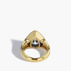 Robert Pelliccia Pear-Shaped Diamond Sculptural Engagement Ring