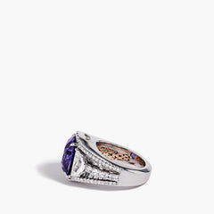 Robert Pelliccia 9 Carat Purple Sapphire and Diamond Ring