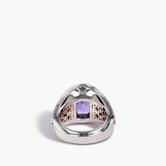 Robert Pelliccia 9 Carat Purple Sapphire and Diamond Ring