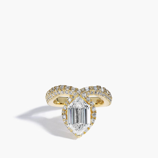 Robert Pelliccia Hexagon Diamond Engagement Ring