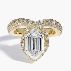 Robert Pelliccia Hexagon Diamond Engagement Ring
