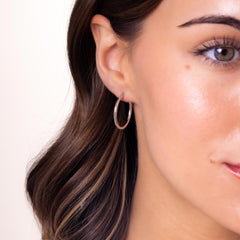Roberto Coin White Gold Hoop Earrings - 25mm