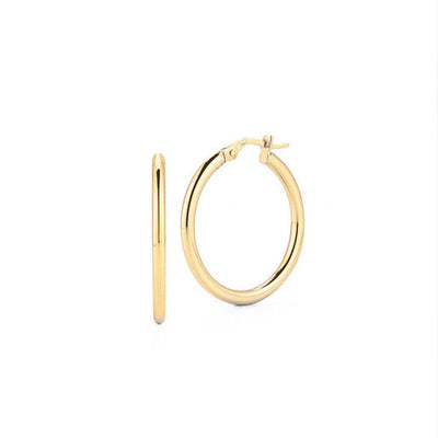 Roberto Coin Yellow Gold Hoop Earrings - 25mm - Roberto Coin product