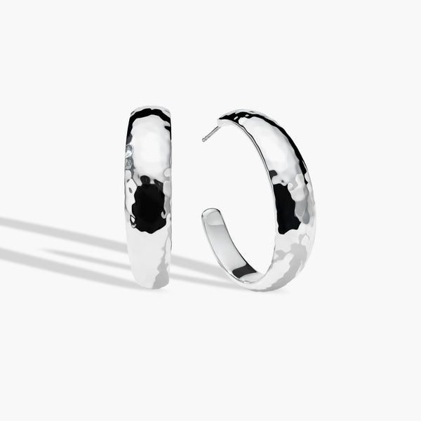 Ippolita Classico #3 Medium Hammered Hoop Earrings