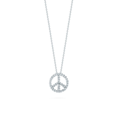 Roberto Coin Tiny Treasures Diamond Peace Sign Necklace - Roberto Coin product