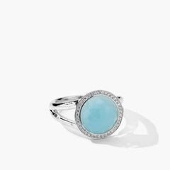 Ippolita Lollipop Blue Quartz with Diamonds Mini Ring