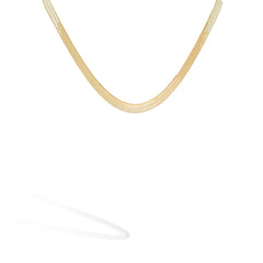 Gold Herringbone Necklace - 5.0 mm