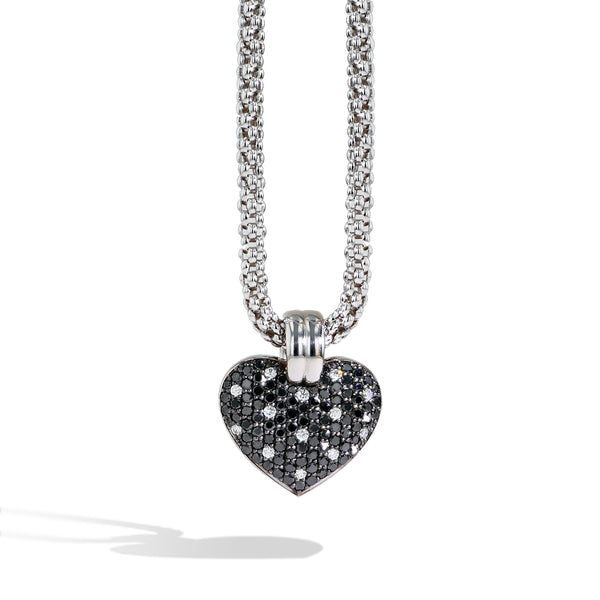 Robert Pelliccia Black & White Diamond Message Locket - Small
