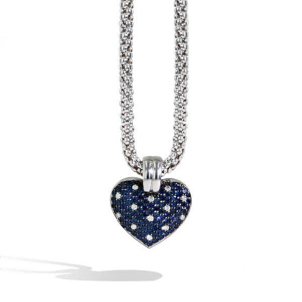 Robert Pelliccia Blue Sapphire & Diamond Message Locket - Large