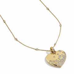 Robert Pelliccia Galaxy Diamond Heart Shaped Necklace