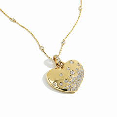 Robert Pelliccia Galaxy Diamond Heart Shaped Necklace