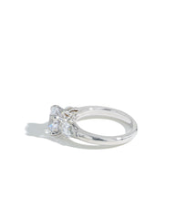 Robert Pelliccia Breathless Three Stone With Pear Sides Engagement Ring