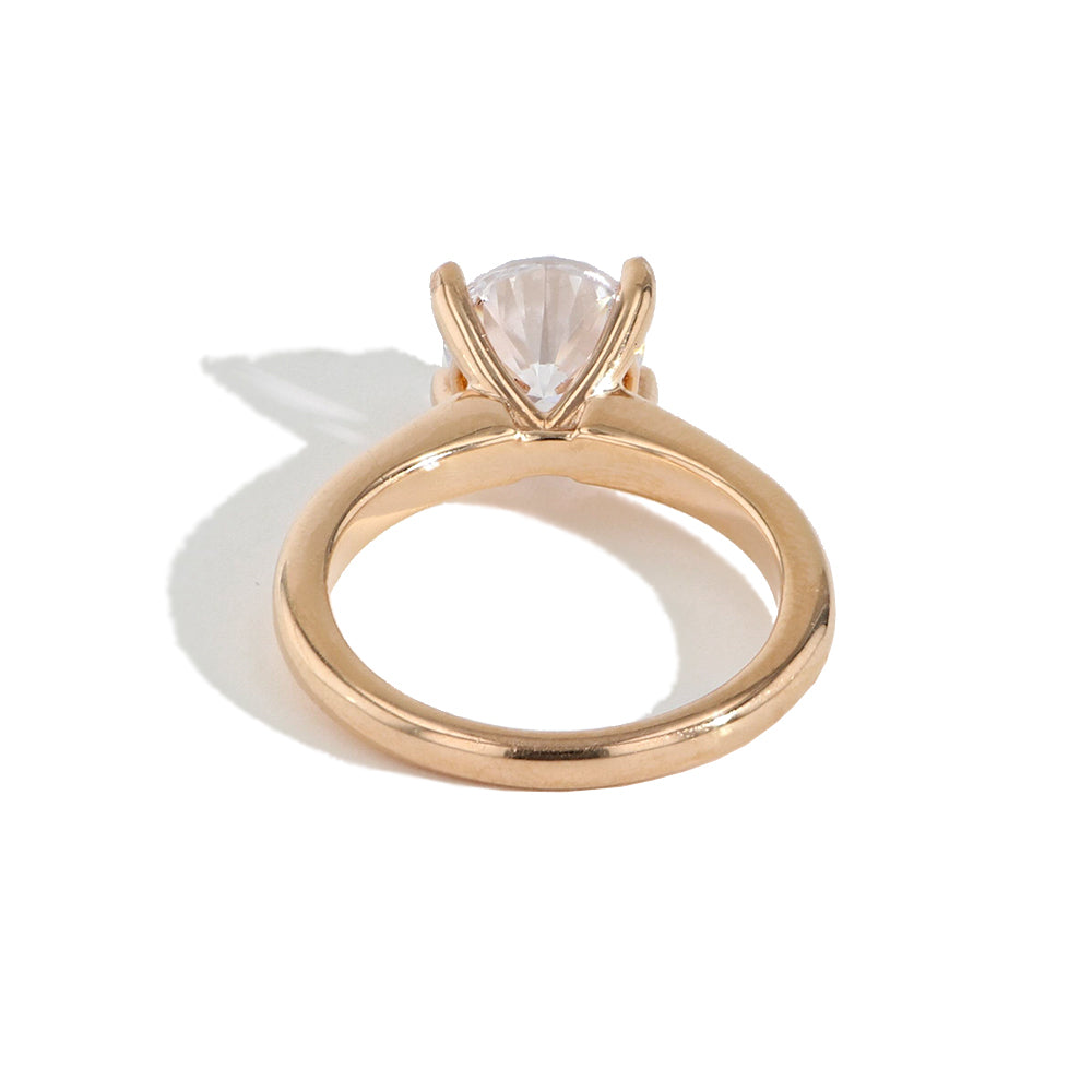 Robert Pelliccia Leganti Round Solitaire Engagement Ring Setting in Yellow Gold