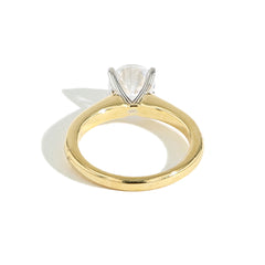 Robert Pelliccia Leganti Round Solitaire Pave Engagement Ring Setting in White Gold
