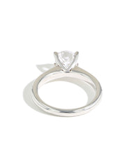 Robert Pelliccia Leganti Round Solitaire Pave Engagement Ring Setting in White Gold