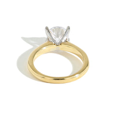 Robert Pelliccia Leganti Round Solitaire Engagement Ring Setting in Yellow Gold