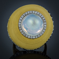 Robert Pelliccia Yellow Gold Oasis Moonstone Ring