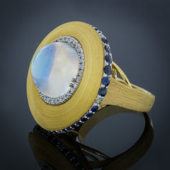 Robert Pelliccia Yellow Gold Oasis Moonstone Ring