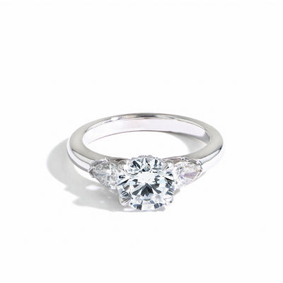 Robert Pelliccia Breathless Three Stone With Pear Sides Engagement Ring - Robert Pelliccia product
