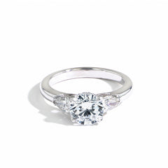 Robert Pelliccia Breathless Three Stone With Pear Sides Engagement Ring