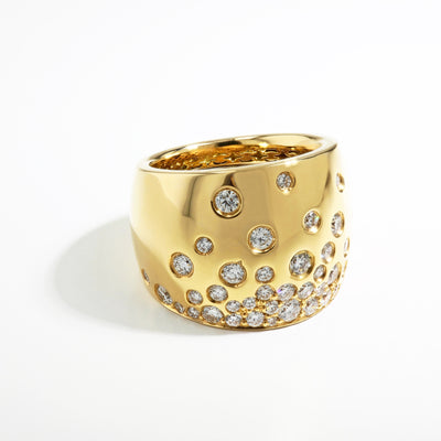 Robert Pelliccia Galaxy Dome Diamond Ring in 18K Yellow Gold - Robert Pelliccia product