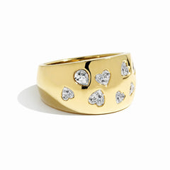 Robert Pelliccia Galaxy Heart and Pear Shaped Diamond Ring