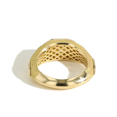Robert Pelliccia Radiant Cut Fancy Yellow Diamond Ring