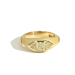 Robert Pelliccia Radiant Cut Fancy Yellow Diamond Ring