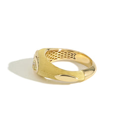 Robert Pelliccia Radiant Cut Fancy Yellow Diamond Ring