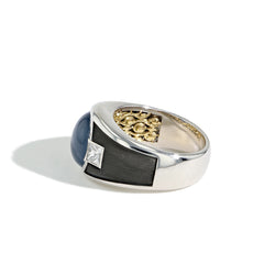 Robert Pelliccia 9.43ct Oval Star Blue Sapphire Ring