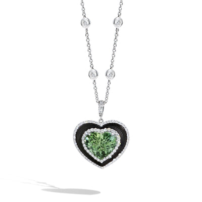 Robert Pelliccia 7.29ctw Green Tourmaline Heart Necklace - Robert Pelliccia product