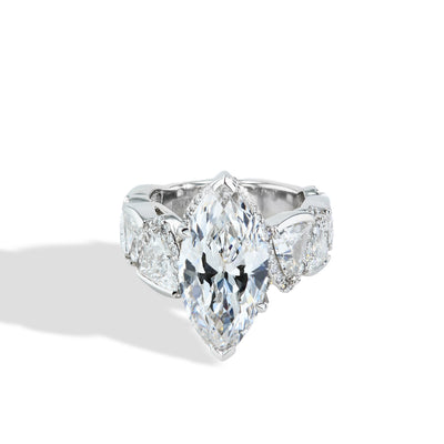 Robert Pelliccia South African Marquise and Trillion Diamond Engagement Ring - Robert Pelliccia product