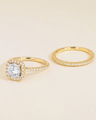 The Round Halo Pavé Set