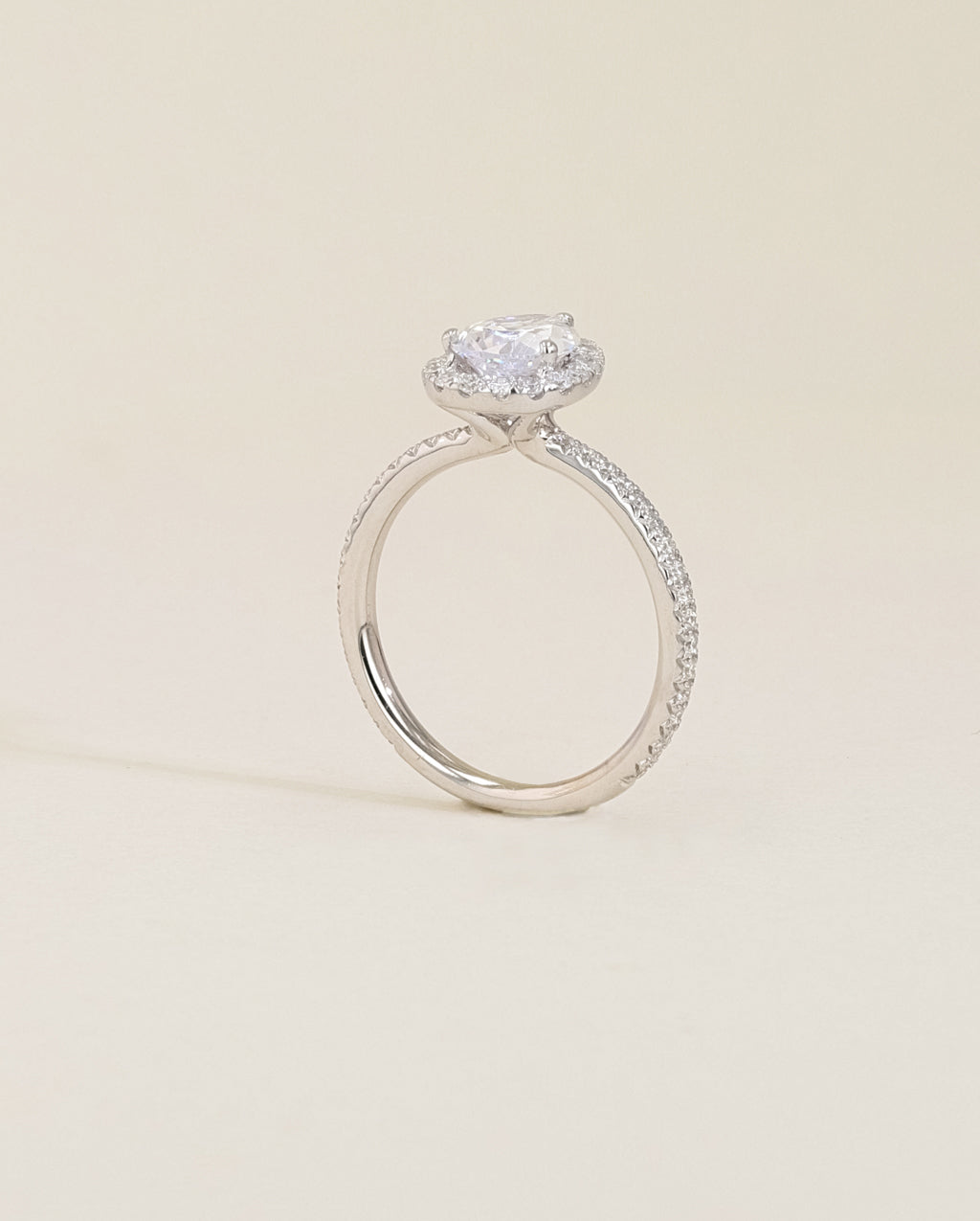 The Halo Pavé Engagement Ring