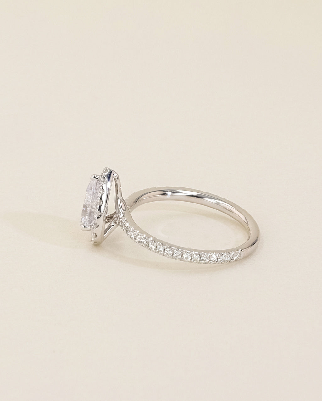 The Halo Pavé Engagement Ring