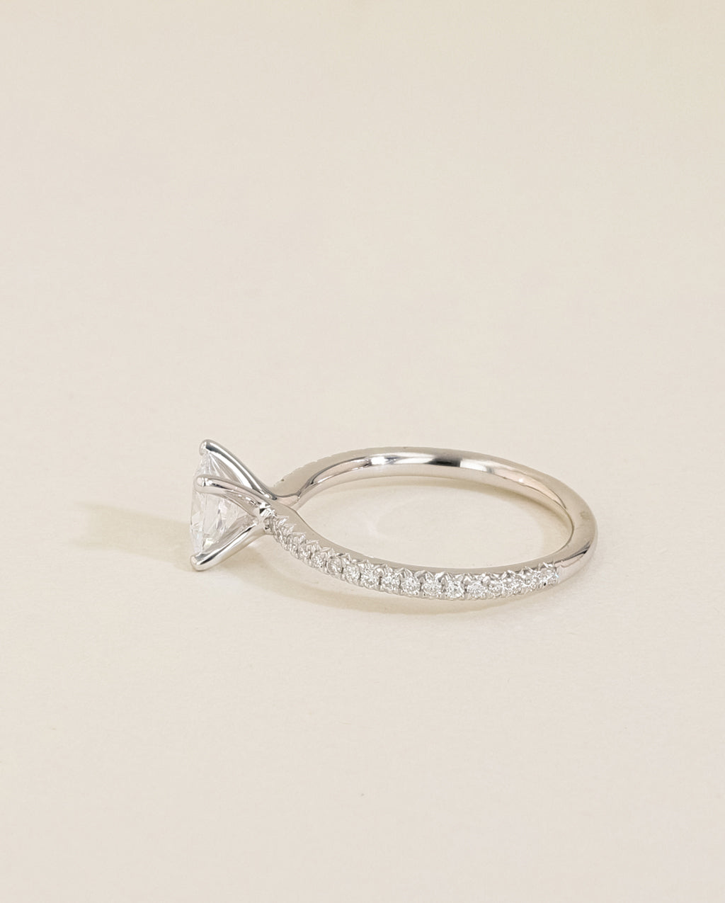 The East to West Solitaire Pavé