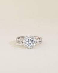 The Halo Pavé Set Engagement Ring
