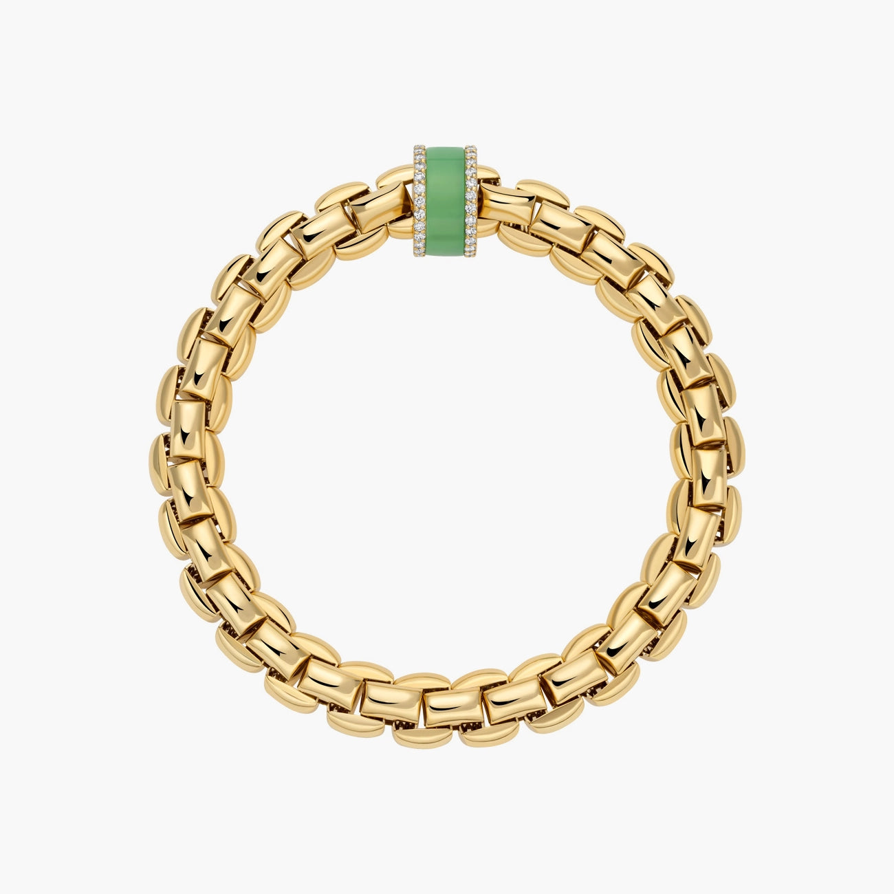FOPE EKA Flex'it Bracelet with Diamonds and Chrysoprase